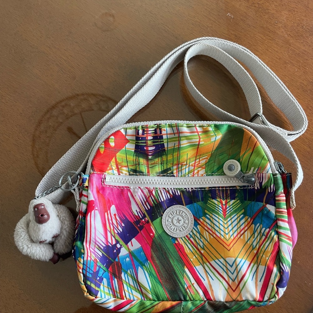 Kipling Colorful Abstract Crossbody Bag